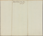 Letter to Lieut. Col. [John] Hamilton