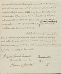 Letter to Gen. [Archibald] Campbell, Lieut. Governor of Jamaica