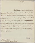 Letter to Lieut. Col. [William] Crosbie, barrack-master general