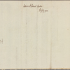 Letter to Lieut. Col. [William] Crosbie, barrack-master general