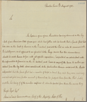 Letter to Admiral Hugh Pigot