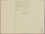 Letter to Don Antonio Claraco y Santo, Governor of New-Providence