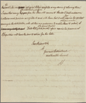 Letter to Lieut. Col. [Beamsley] Glasier, commanding in East Florida