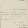 Letter to Gen. [Nathanael] Greene