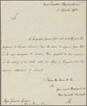 Letter to Gen. [Nathanael] Greene