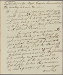 Letter to Maj. Frasier [Thomas Fraser]