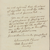 Letter to Maj. Frasier [Thomas Fraser]