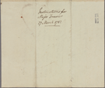 Letter to Maj. Frasier [Thomas Fraser]
