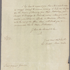 Letter to Lieut. Col. [John Faucheraud] Grimkié