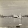 Mayflower, Galatea, Shadow, Marblehead Harbor.