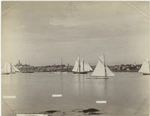Mayflower, Galatea, Shadow, Marblehead Harbor.