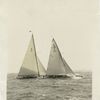 A close brush between 2 R class boats in Lipton Cup race.