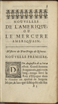 Nouvelles de l'Amerique, ou Le Mercure ameriquain. ...