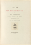 Letter to Gen. [George] Washington