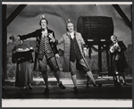 Jack Fletcher, Robert Preston, and Bob Kaliban in the stage production Ben Franklin in Paris