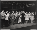 Paula Wayne, Marsha Levant, Christopher Walken, Glenn Walken, Edwin Cooper, Karin Wolfe, Edmund Gaynes and Liza Minnelli in the 1963 Off-Broadway revival of Best Foot Forward
