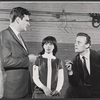 Kenneth Mars, Madlyn Rhue (who dropped out during tryouts), and Edward Woodward in rehearsal for the stage production The Best Laid Plans