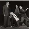 Melvyn Douglas (far left), Frank Lovejoy (far right), and unidentified actors during rehearsal for the stage production The Best Man