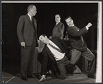 Melvyn Douglas (far left), Frank Lovejoy (far right), and unidentified actors during rehearsal for the stage production The Best Man