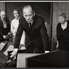 Leora Dana, Melvyn Douglas [center] and unidentified others in the touring stage production The Best Man