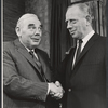 James Westerfield and Melvyn Douglas in the tour of the stage production The Best Man