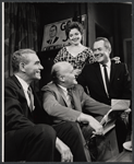 Kathleen Maguire, Frank Lovejoy [right] and unidentified others in the tour of the stage production The Best Man