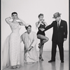 Sherry Britton, Tom Poston, and unidentified actors in the stage revue The Best of Burlesque
