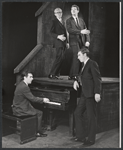 Dudley Moore, Alan Bennett, Jonathan Miller, and Peter Cook in the stage revue Beyond the Fringe