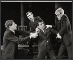 Jonathan Miller, Peter Cook, Dudley Moore, and Alan Bennett in the stage revue Beyond the Fringe