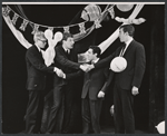 Alan Bennett, Jonathan Miller, Dudley Moore and Peter Cook in the stage production Beyond the Fringe