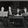 Patrick Horgan, Paxton Whitehead, William Christopher and Patrick Carter in the 1963 tour of the stage production Beyond the Fringe