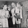 Franchot Tone and unidentified in rehearsal for the stage production Bicycle Ride to Nevada