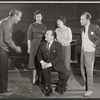 Jason Robards Jr., Elizabeth Wilson, Martin Gabel, Ruth White and Hume Cronyn in rehearsal for the stage production Big Fish, Little Fish