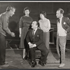 Jason Robards, Elizabeth Wilson, Martin Gabel, Ruth White and Hume Cronyn in rehearsal for the stage production Big Fish, Little Fish