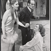 Donald Madden, Geraldine Page and unidentified in the stage production Black Comedy/White Lies
