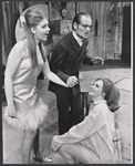 Donald Madden, Geraldine Page and unidentified in the stage production Black Comedy/White Lies