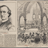 Thomas Starkey,  D.D. (From a photograph by Sarony) ; Consecration of Dr. Starkey, The Episcopal bishop of northern New Jersey, at  Grace Church, Newark, last Thursday. Admnistering the sacrament to the clergy.