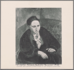 Gertrude Stein, painted by Pablo Picasso in 1906. Bequest of Miss Stein.