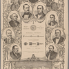Memorial portraits of eminent German brewers. [Montage of images and portraits, including, at top, that of]  Prasident des Deutschen Brauerbundes. John Stein, geb. 1831, gest. am. 7 December 1873.