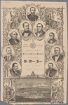 Memorial portraits of eminent German brewers. [Montage of images and portraits, including, at top, that of]  Prasident des Deutschen Brauerbundes. John Stein, geb. 1831, gest. am. 7 December 1873.