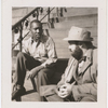 Artist Jacob Lawrence with film scholar and writer Jay Leyda