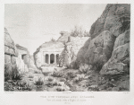 Vue d'un tombeau avec escalier (Petra).