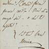 Autograph note signed to Lord Byron, February-mid-July 1820