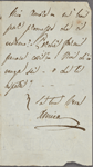 Autograph note signed to Lord Byron, February-mid-July 1820