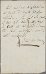 Autograph letter signed, after 10 March-? 31 March 1820