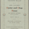 Theodore Muller Ladies' and Gentlemen's Oyster and Chop House