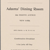 Adams' Dining Room