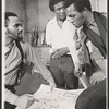 Kirk Young, Paul Benjamin and Don Blakely in the stage production The Black Terror