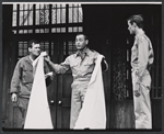 Eugène Roche, Darren McGavin and Peter Fonda in the stage production Blood, Sweat and Stanley Poole