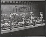 Jack Warden and unidentified actresses in the stage production The Body Beautiful